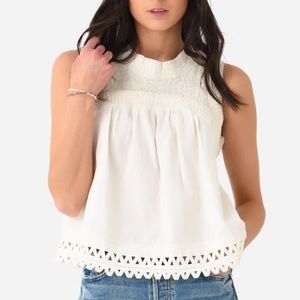 NWT Sea Will Tank size medium in white. Beautiful detailing!